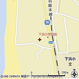 秋田市西部市民サービスセンター　下浜地区コミュニティセンター周辺の地図