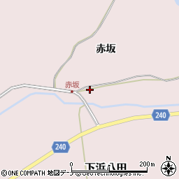 秋田県秋田市下浜八田赤坂44周辺の地図