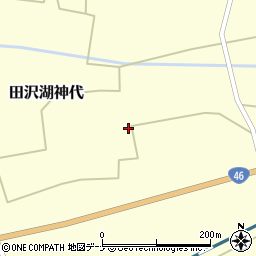 秋田県仙北市田沢湖神代堂ノ西周辺の地図