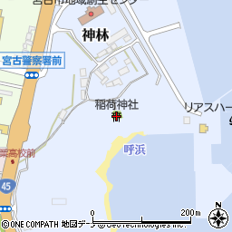 稲荷神社周辺の地図