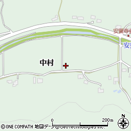 秋田県秋田市雄和椿川中村周辺の地図