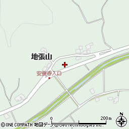 秋田県秋田市雄和椿川地張山周辺の地図