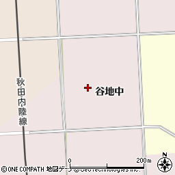 秋田県仙北市田沢湖小松谷地中周辺の地図
