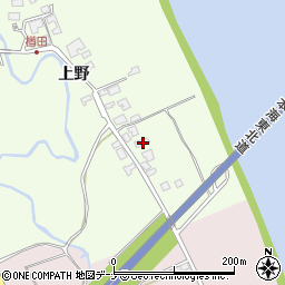 秋田県秋田市下浜楢田上野134周辺の地図