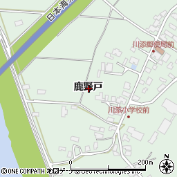 秋田県秋田市雄和椿川鹿野戸周辺の地図