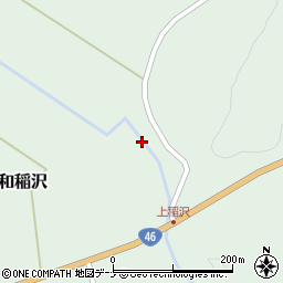 秋田県大仙市協和稲沢周辺の地図