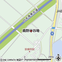 秋田県秋田市雄和椿川鹿野戸谷地周辺の地図
