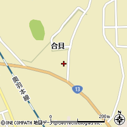 秋田県大仙市協和船岡合貝周辺の地図