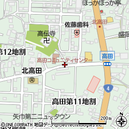 高田コミュニティセンター周辺の地図