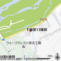 岩手県宮古市千徳第１３地割周辺の地図