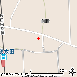 秋田県仙北市田沢湖角館東前郷前野周辺の地図
