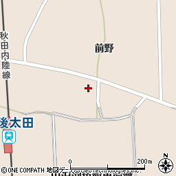 秋田県仙北市田沢湖角館東前郷（前野）周辺の地図