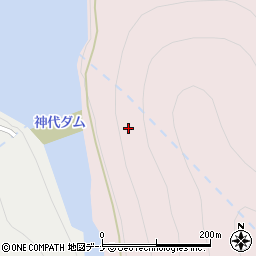 神代ダム周辺の地図