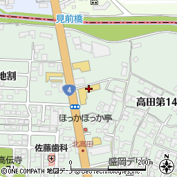 盛岡日産モーター本店周辺の地図