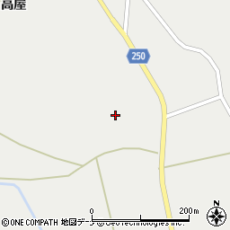 秋田県仙北市角館町山谷川崎高屋246周辺の地図