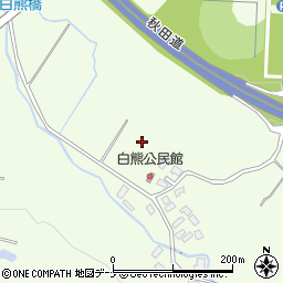 秋田県秋田市河辺戸島白熊沢周辺の地図