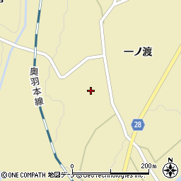 秋田県大仙市協和船岡一ノ渡177周辺の地図