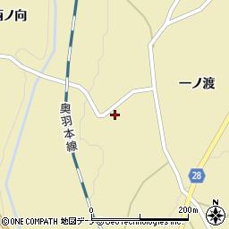秋田県大仙市協和船岡一ノ渡171周辺の地図