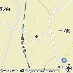 秋田県大仙市協和船岡一ノ渡163周辺の地図