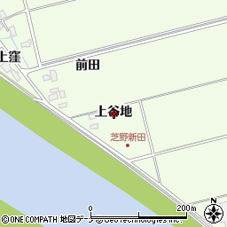 秋田県秋田市雄和芝野新田上谷地周辺の地図