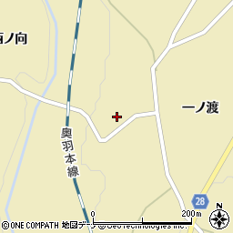 秋田県大仙市協和船岡一ノ渡157周辺の地図