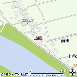 秋田県秋田市雄和芝野新田上窪周辺の地図