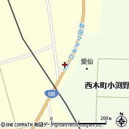 秋田県仙北市西木町西荒井周辺の地図