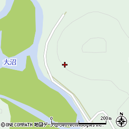 秋田県仙北市田沢湖梅沢（沼頭）周辺の地図