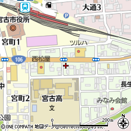 株式会社サンファミリー　宮古支店周辺の地図