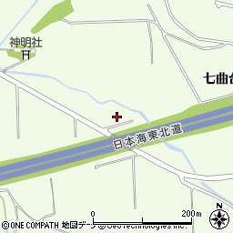 秋田県秋田市河辺戸島七曲台69周辺の地図