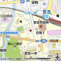 日建学院　陸中宮古校周辺の地図