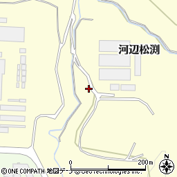 秋田県秋田市河辺松渕203周辺の地図