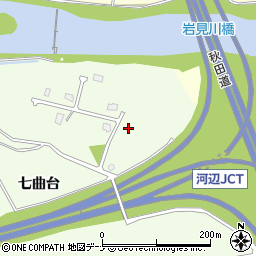 秋田県秋田市河辺戸島七曲台周辺の地図