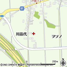 秋田県秋田市河辺戸島川苗代周辺の地図