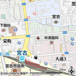 オリックスレンタカー三陸宮古駅前店周辺の地図