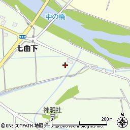秋田県秋田市河辺戸島七曲下周辺の地図