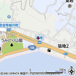 岩手銀行宮古支店周辺の地図