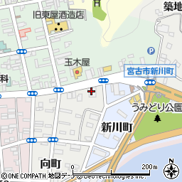 宮古信用金庫本店周辺の地図