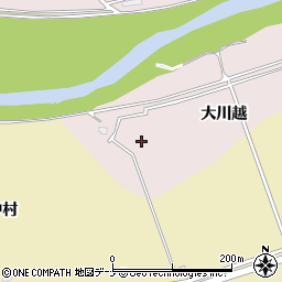 秋田県秋田市河辺豊成（大川越）周辺の地図
