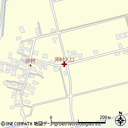 沖村入口周辺の地図