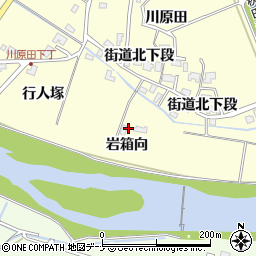 秋田県秋田市河辺松渕（岩箱向）周辺の地図