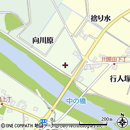 秋田県秋田市河辺戸島向川原周辺の地図