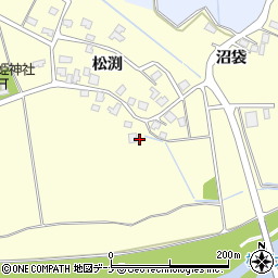 秋田県秋田市河辺松渕下袋周辺の地図
