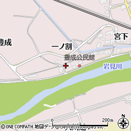 秋田県秋田市河辺豊成宮下6周辺の地図