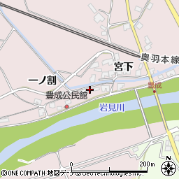 秋田県秋田市河辺豊成宮下55-3周辺の地図
