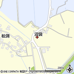 秋田県秋田市河辺松渕（沼袋）周辺の地図