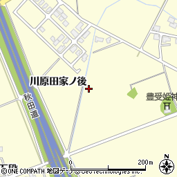 秋田県秋田市河辺松渕周辺の地図