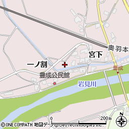 秋田県秋田市河辺豊成周辺の地図