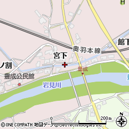 秋田県秋田市河辺豊成宮下29周辺の地図