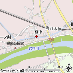 秋田県秋田市河辺豊成宮下31周辺の地図